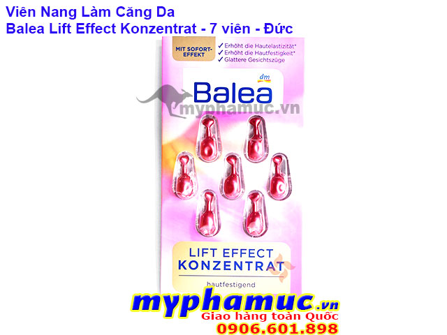 Viên Nang Làm Căng Da Balea Lift Effect Konzentrat |Vỉ 7 viên |Date 10.22
