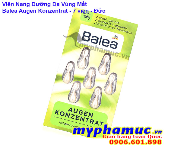 Viên Nang Dưỡng Da Vùng Mắt Balea Augen Konzentrat |Vỉ 7 viên |Date 12.22