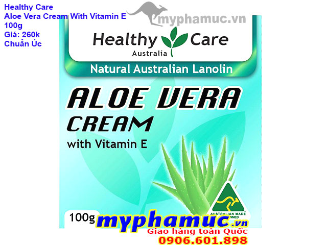 Kem Dưỡng Da Healthy Care Aloe Vera Cream with Vitamin E 100g | Date Jun 2022