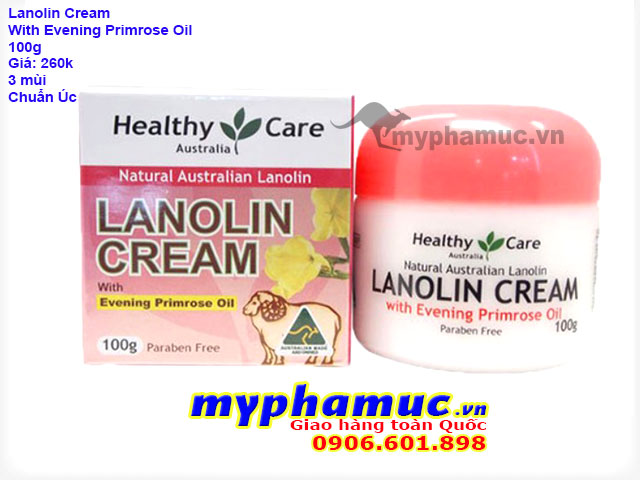 Kem Nhau Thai Cừu Healthy Care Lanolin Cream With Evening Primrose Oil 100g Date May 2022