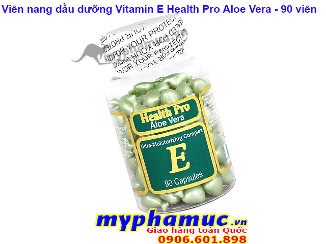 Viên Nang Dầu Dưỡng Vitamin E Health Pro Aloe Vera 90 viên