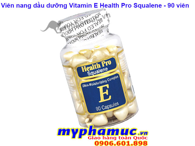 Viên Nang Dầu Dưỡng Vitamin E Health Pro Squalene 90 viên